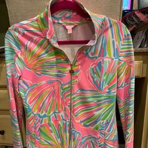 Lilly Pulitzer Shellabrate zip up SMALL